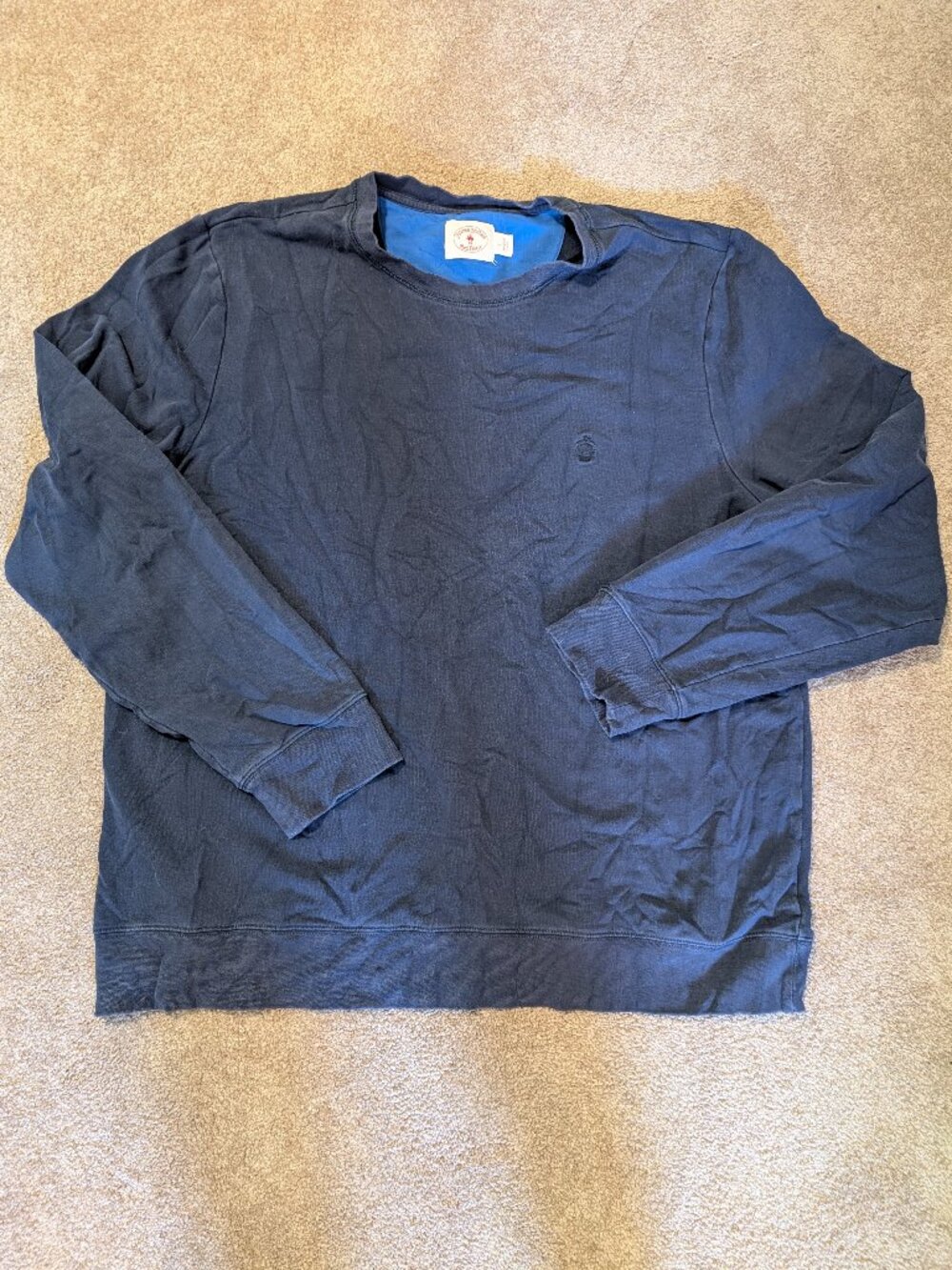 Brooks Brothers Mens Long Sleeve crew sweatshirt Navy Blue‎ Large
